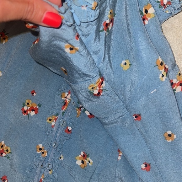 ASTR the label Gorgeous size small Planet Blue dress mini a-line slight flare - Picture 6 of 12